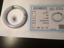 Load image into Gallery viewer, 55.5mm Certified 100% natural Type A green/purple round cut jadeite jade bangle AC23-4227
