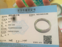 Load image into Gallery viewer, 51.5mm Certified Type A 100% Natural light green/purple/gray oval shape Jadeite Jade bangle B67-5185
