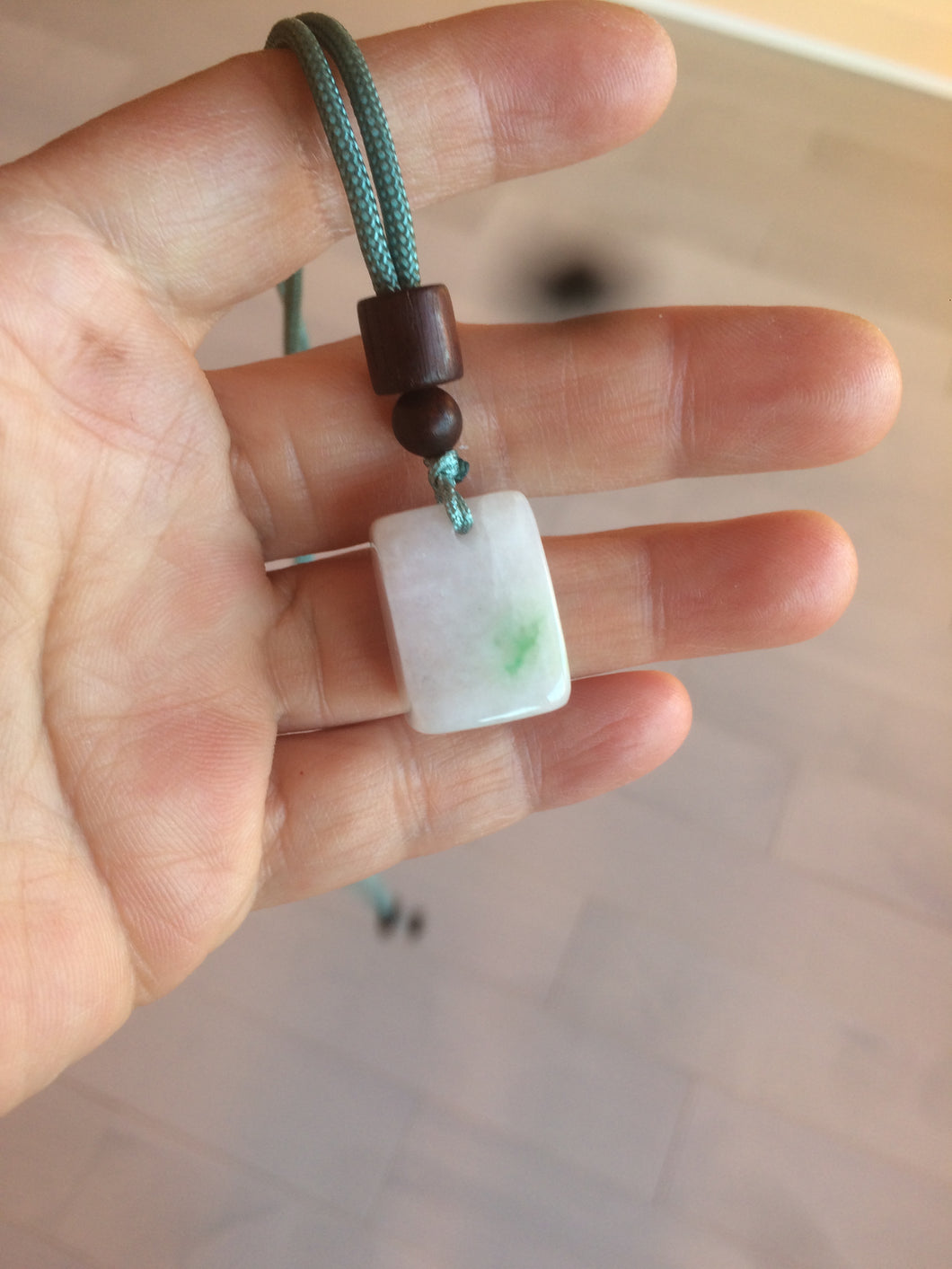 100% Natural sunny green/purple scale weight jadeite Jade pendant necklace AF40