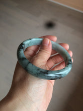 Load image into Gallery viewer, 61.8 mm certified type A 100% Natural dark green Jadeite Jade bangle AR62-2255
