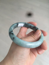 Load image into Gallery viewer, 61.8 mm certified type A 100% Natural dark green Jadeite Jade bangle AR62-2255
