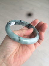 Load image into Gallery viewer, 61.8 mm certified type A 100% Natural dark green Jadeite Jade bangle AR62-2255
