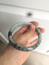 Load image into Gallery viewer, 61.8 mm certified type A 100% Natural dark green Jadeite Jade bangle AR62-2255
