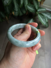 Load image into Gallery viewer, 55mm Certified type A 100% Natural green/white Jadeite bangle KS74-1313
