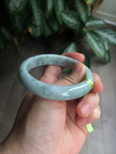 Load image into Gallery viewer, 55mm Certified type A 100% Natural green/white Jadeite bangle KS74-1313
