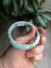 Load image into Gallery viewer, 55mm Certified type A 100% Natural green/white Jadeite bangle KS74-1313
