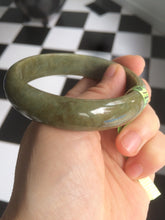 Load image into Gallery viewer, 55-56mm type A 100% natural certified dark green/brown jadeite jade bangle group Y91 (Clearance item)
