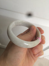 Load image into Gallery viewer, 56.8mm Type A 100% Natural light green/white Jadeite Jade bangle AQ46
