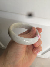 Load image into Gallery viewer, 56.8mm Type A 100% Natural light green/white Jadeite Jade bangle AQ46
