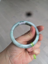 Load image into Gallery viewer, 55mm Certified type A 100% Natural green/white Jadeite bangle KS74-1313
