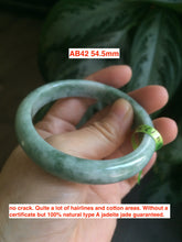 Load image into Gallery viewer, Sale! Type A 100% Natural dark green/white/black Jadeite Jade bangle with defects group 9
