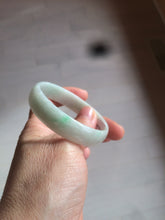 Load image into Gallery viewer, 52.9mm 100% natural Type A sunny green/white jadeite jade bangle AQ45-4140
