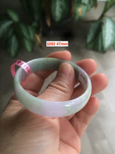 Load image into Gallery viewer, 47-48mm certified Type A 100% Natural light sunny green/purple/brown thin kids Jadeite Jade bangle Group KS71
