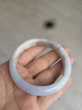 Load image into Gallery viewer, 54mm 100% natural type A certified light green/purple/red jadeite jade bangle AM2-1588
