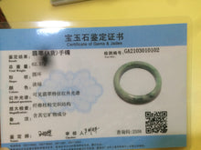 Load image into Gallery viewer, 58mm certified type A 100% Natural sunny green/dark green jadeite jade bangle U57-0102
