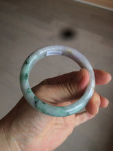 Load image into Gallery viewer, 53.7mm Certified Type A 100% Natural green/purple/brown Jadeite Jade bangle AR58-0523
