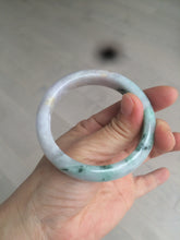 Load image into Gallery viewer, 53.7mm Certified Type A 100% Natural green/purple/brown Jadeite Jade bangle AR58-0523
