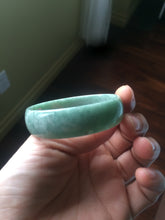 Load image into Gallery viewer, 51.7 mm Type A 100% Natural pea green thin style Jadeite Jade bangle T412
