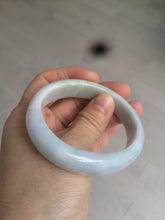 Load image into Gallery viewer, 53mm Certified type A 100% Natural light green purple oval jadeite jade bangle AD70-2162
