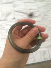 Load image into Gallery viewer, 56.9mm certified 100% natural dark green/gray/black round cut Hetian nephrite jade bangle U58-3697  卖了
