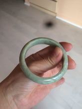 Load image into Gallery viewer, 51mm certified Type A 100% Natural green Jadeite Jade bangle X118-7752
