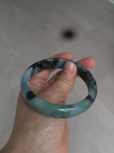 Load image into Gallery viewer, 59mm Certified Type A 100% Natural green black blue Jadeite Jade bangle AQ42-2259
