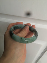 Load image into Gallery viewer, 59mm Certified Type A 100% Natural green black blue Jadeite Jade bangle AQ42-2259
