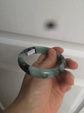 Load image into Gallery viewer, 59mm Certified Type A 100% Natural green black blue Jadeite Jade bangle AQ42-2259
