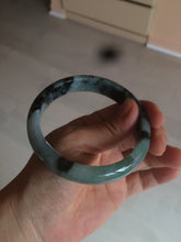 Load image into Gallery viewer, 59mm Certified Type A 100% Natural green black blue Jadeite Jade bangle AQ42-2259
