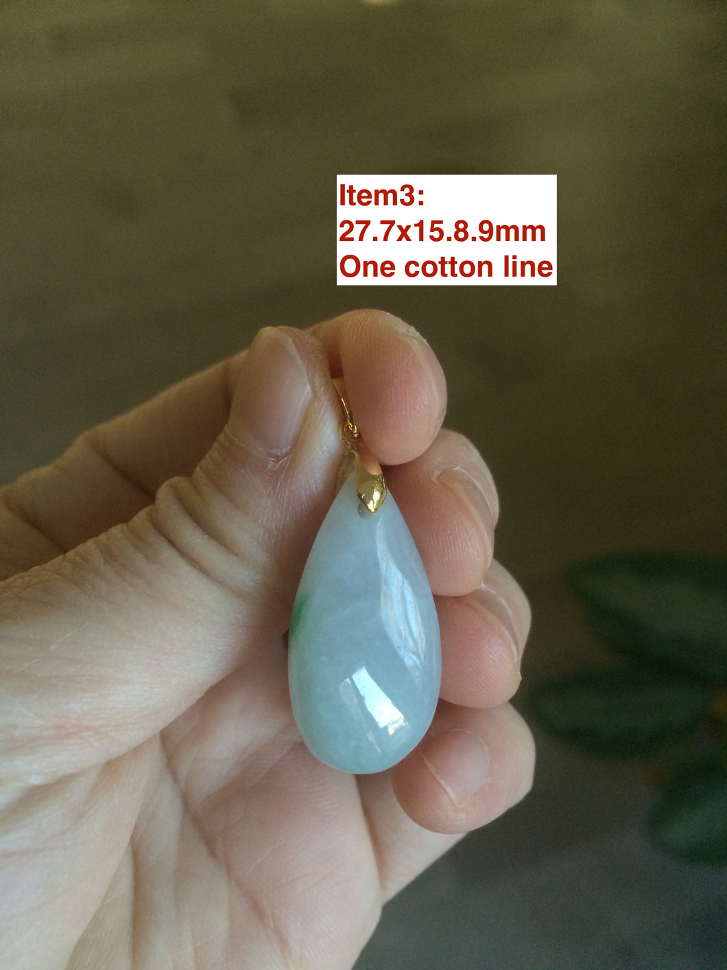 100% natural icy watery green/purple type A jadeite jade water drop pendant necklace group AD23