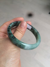 Load image into Gallery viewer, 51mm certified Type A 100% Natural green/blue oval Jadeite Jade bangle AQ41-2254
