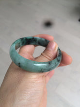 Load image into Gallery viewer, 51mm certified Type A 100% Natural green/blue oval Jadeite Jade bangle AQ41-2254
