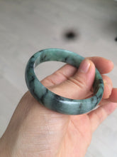 Load image into Gallery viewer, 51mm certified Type A 100% Natural green/blue oval Jadeite Jade bangle AQ41-2254
