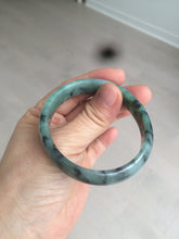 Load image into Gallery viewer, 51mm certified Type A 100% Natural green/blue oval Jadeite Jade bangle AQ41-2254
