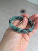 Load image into Gallery viewer, 51mm certified Type A 100% Natural green/blue oval Jadeite Jade bangle AQ41-2254
