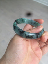 Load image into Gallery viewer, 51mm certified Type A 100% Natural green/blue oval Jadeite Jade bangle AQ41-2254
