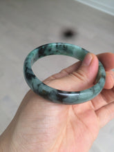 Load image into Gallery viewer, 51mm certified Type A 100% Natural green/blue oval Jadeite Jade bangle AQ41-2254
