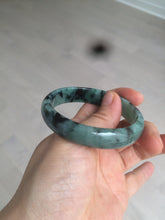 Load image into Gallery viewer, 51mm certified Type A 100% Natural green/blue oval Jadeite Jade bangle AQ41-2254
