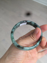 Load image into Gallery viewer, 51mm certified Type A 100% Natural green/blue oval Jadeite Jade bangle AQ41-2254
