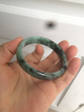 Load image into Gallery viewer, 51mm certified Type A 100% Natural green/blue oval Jadeite Jade bangle AQ41-2254
