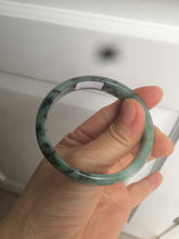 Load image into Gallery viewer, 51mm certified Type A 100% Natural green/blue oval Jadeite Jade bangle AQ41-2254
