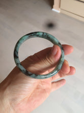 Load image into Gallery viewer, 51mm certified Type A 100% Natural green/blue oval Jadeite Jade bangle AQ41-2254
