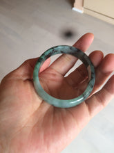 Load image into Gallery viewer, 51mm certified Type A 100% Natural green/blue oval Jadeite Jade bangle AQ41-2254
