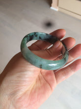 Load image into Gallery viewer, 51mm certified Type A 100% Natural green/blue oval Jadeite Jade bangle AQ41-2254
