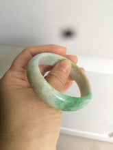 Load image into Gallery viewer, 51mm Certified Type A 100% Natural sunny green brown Jadeite Jade oval bangle AD68-2163
