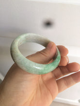 Load image into Gallery viewer, 51mm Certified Type A 100% Natural sunny green brown Jadeite Jade oval bangle AD68-2163
