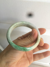 Load image into Gallery viewer, 51mm Certified Type A 100% Natural sunny green brown Jadeite Jade oval bangle AD68-2163
