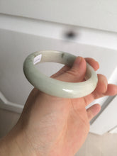 Load image into Gallery viewer, 54.7mm certified 100% natural type A light green/white/brown jadeite jade bangle X116-7753
