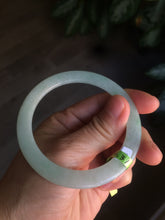 Load image into Gallery viewer, 54.3mm Certified Type A 100% Natural light green super thin style Jadeite bangle U59-6990
