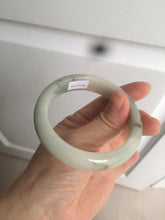 Load image into Gallery viewer, 54.7mm certified 100% natural type A light green/white/brown jadeite jade bangle X116-7753

